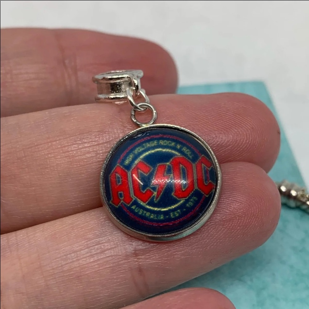 AC/DC cabochon european charm Angus Young